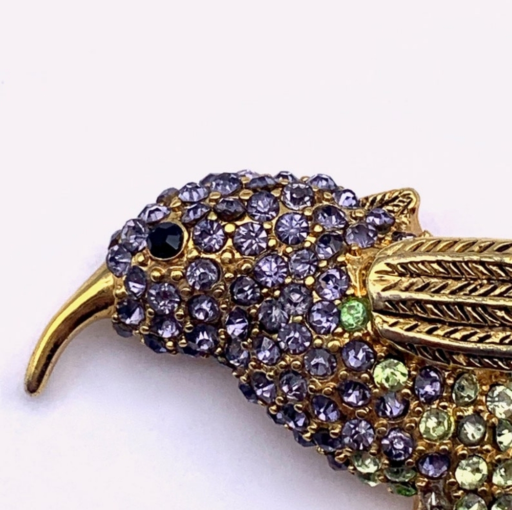 Monet Hummingbird Brooch - Picture 3 of 5